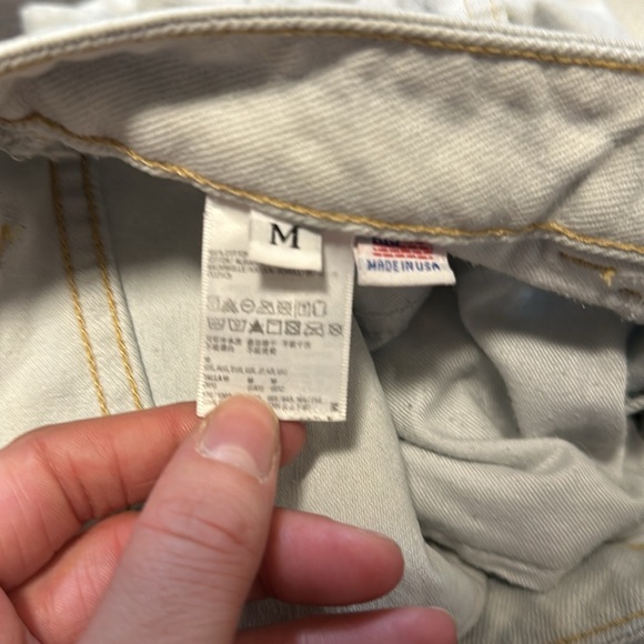 American Apparel JEANS - Light Wash Denim Mini Skirt - Picture 6 of 8